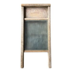 Vintage Ribbed Glass‎ Victory Washboard 18" Primitive Farmhouse Laundry Decor